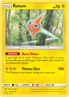 Rotom, Ultra Prism #50, Pokémon TCG card