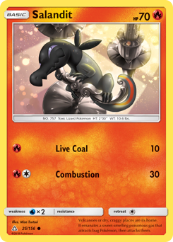 Salandit, Ultra Prism #25, Pokémon TCG card