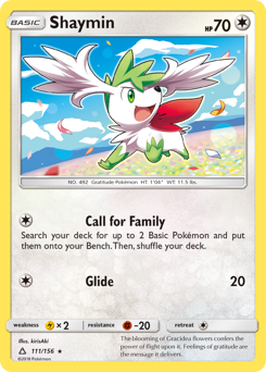 Shaymin, Ultra Prism #111, Pokémon TCG card