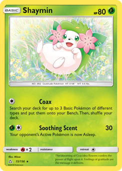 Shaymin, Ultra Prism #15, Pokémon TCG card