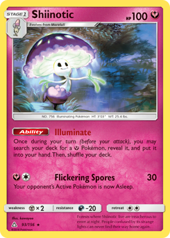 Shiinotic, Ultra Prism #93, Pokémon TCG card
