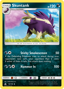 Skuntank, Ultra Prism #76, Pokémon TCG card
