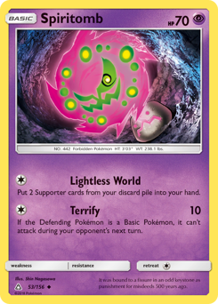 Spiritomb, Ultra Prism #53, Pokémon TCG card