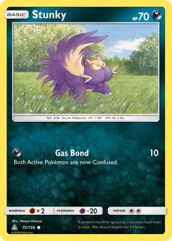 Stunky, Ultra Prism #75, Pokémon TCG card