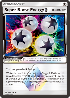 Super Boost Energy ◇, Ultra Prism #136, Pokémon TCG card