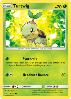 Turtwig, Ultra Prism #6, Pokémon TCG card