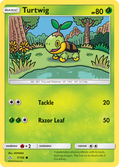 Turtwig, Ultra Prism #7, Pokémon TCG card