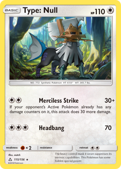 Type: Null, Ultra Prism #115, Pokémon TCG card