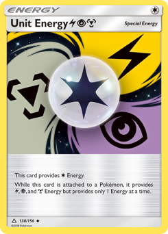 Unit Energy LightningPsychicMetal, Ultra Prism #138, Pokémon TCG card