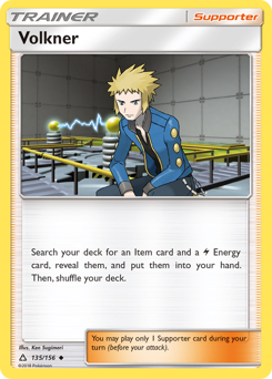 Volkner, Ultra Prism #135, Pokémon TCG card