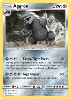 Aggron, Unbroken Bonds #125, Pokémon TCG card