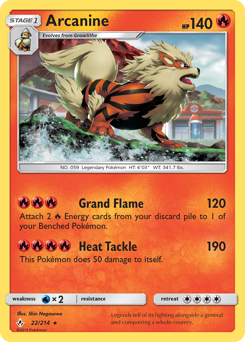 Arcanine, Unbroken Bonds #22, Pokémon TCG card