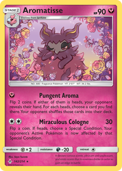 Aromatisse, Unbroken Bonds #142, Pokémon TCG card