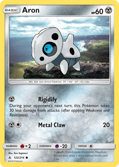 Aron, Unbroken Bonds #123, Pokémon TCG card