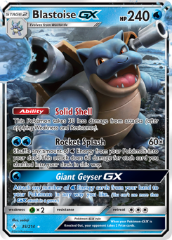 Blastoise-GX, Unbroken Bonds #35, Pokémon TCG card