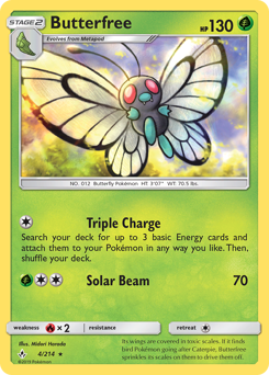 Butterfree, Unbroken Bonds #4, Pokémon TCG card