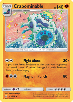 Crabominable, Unbroken Bonds #105, Pokémon TCG card