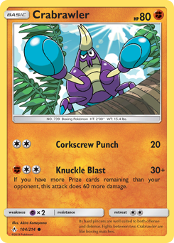 Crabrawler, Unbroken Bonds #104, Pokémon TCG card