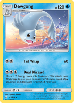 Dewgong, Unbroken Bonds #45, Pokémon TCG card