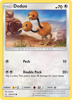 Doduo, Unbroken Bonds #150, Pokémon TCG card