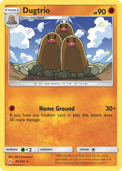Dugtrio, Unbroken Bonds #86, Pokémon TCG card