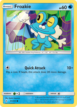 Froakie, Unbroken Bonds #51, Pokémon TCG card