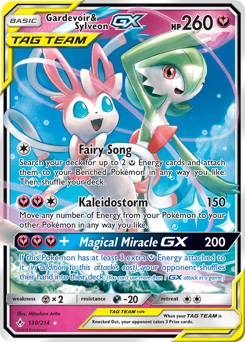Gardevoir & Sylveon-GX, Unbroken Bonds #130, Pokémon TCG card