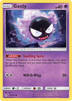 Gastly, Unbroken Bonds #67, Pokémon TCG card