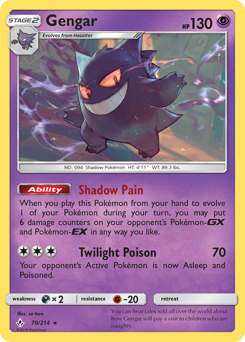 Gengar, Unbroken Bonds #70, Pokémon TCG card
