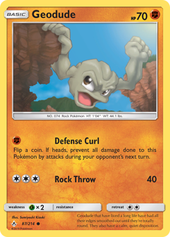 Geodude, Unbroken Bonds #87, Pokémon TCG card