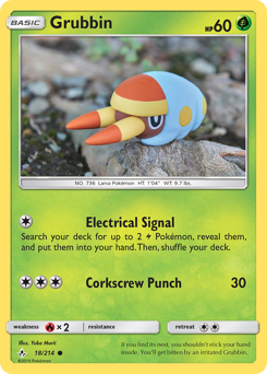 Grubbin, Unbroken Bonds #18, Pokémon TCG card