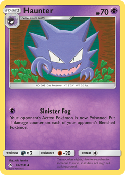 Haunter, Unbroken Bonds #69, Pokémon TCG card