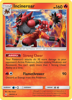 Incineroar, Unbroken Bonds #29, Pokémon TCG card