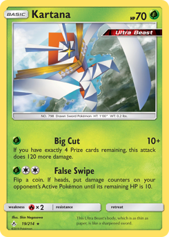 Kartana, Unbroken Bonds #19, Pokémon TCG card
