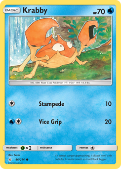 Krabby, Unbroken Bonds #46, Pokémon TCG card