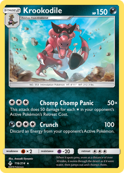 Krookodile, Unbroken Bonds #116, Pokémon TCG card