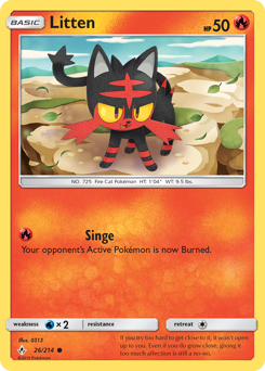 Litten, Unbroken Bonds #26, Pokémon TCG card