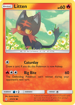 Litten, Unbroken Bonds #27, Pokémon TCG card