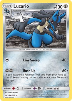 Lucario, Unbroken Bonds #126, Pokémon TCG card