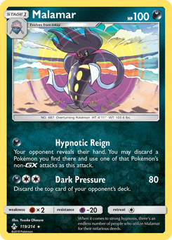 Malamar, Unbroken Bonds #119, Pokémon TCG card