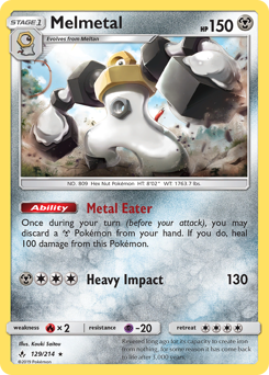 Melmetal, Unbroken Bonds #129, Pokémon TCG card