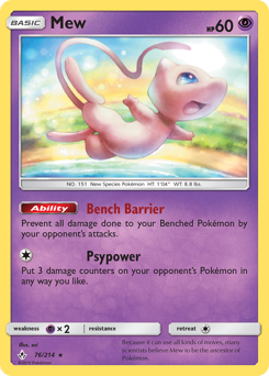 Mew, Unbroken Bonds #76, Pokémon TCG card