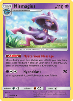 Mismagius, Unbroken Bonds #78, Pokémon TCG card