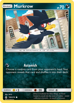 Murkrow, Unbroken Bonds #108, Pokémon TCG card