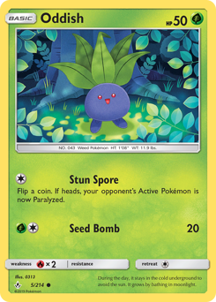 Oddish, Unbroken Bonds #5, Pokémon TCG card