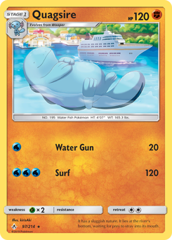 Quagsire, Unbroken Bonds #97, Pokémon TCG card