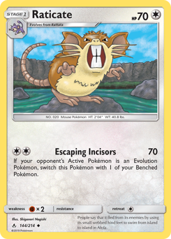 Raticate, Unbroken Bonds #144, Pokémon TCG card