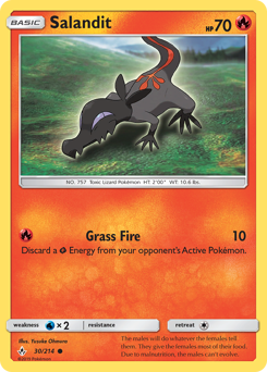 Salandit, Unbroken Bonds #30, Pokémon TCG card