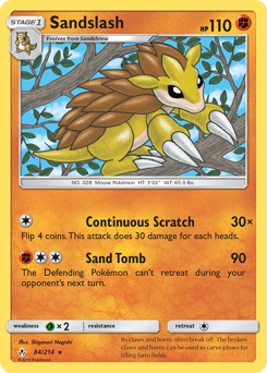 Sandslash, Unbroken Bonds #84, Pokémon TCG card
