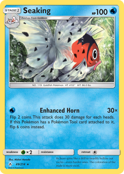 Seaking, Unbroken Bonds #49, Pokémon TCG card